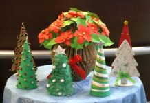 Wystawa prac bożonarodzeniowych Dziennego Domu Senior+