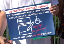 Podpisy w sprawie obywatelskiego projektu dotyczącego zmiany ustawy o rencie socjalnej