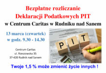 Bezpłatne rozliczanie Deklaracji Podatkowej PIT w Centrum Caritas