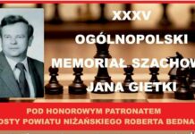 XXXV Memoriał Szachowy Jana Gietki – już w najbliższą sobotę!