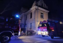 Pożar na budowie kina w Rudniku nad Sanem